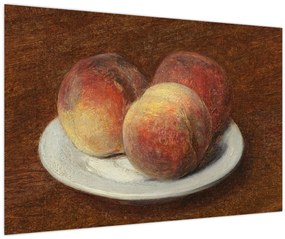 Tablou - Henri Fantin-Latour, Three Peaches on a Plate, reproducere (90x60 cm)