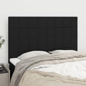 3116332 vidaXL Tăblii de pat, 4 buc, negru, 72x5x78/88 cm, textil