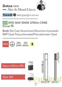 Stalp iluminat exterior design modern DATNA H250cm 74444E