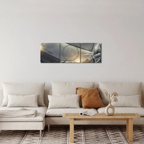 Tablou cu Audi - gri (cu ceas) (90x30 cm)