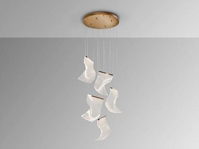 Lustra LED suspendata design ultra-modern Velos II auriu