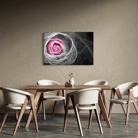 Tablou - Trandafir abstract, fucsia (90x60 cm)