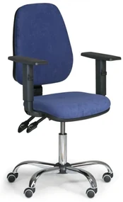 Scaun de lucru Alex cu cotiere, albastru
