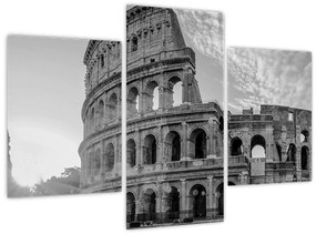 Tablou - Colosseum din Roma, alb-negru (90x60 cm)