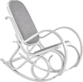 Balansoar MAX BIS PLUS, lemn curbat/stofa clasica gri/alb, 52x90x95 cm