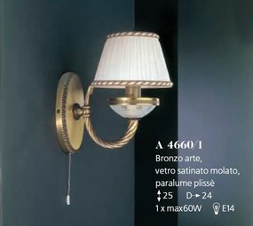 Aplica de perete din alama 1 brat design italian 4660