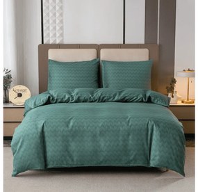 Lenjerie de pat din microfibra ZEFELLE verde inchis Dimensiune lenjerie de pat: 2 buc 70 x 90 cm | 200 x 220 cm