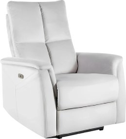 Fotoliu recliner NEPTUN M, gri deschis, stofa catifelata/metal, functi