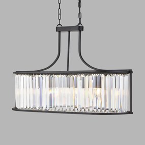 Lustra traditionala stil clasic Victoria oval negru 8095-5BK SRT