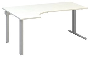 Birou ergonomic ProOffice C 180 x 120 cm, stânga, alb