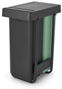 Coș de gunoi verde mentă/gri închis de reciclat/ încorporat din plastic 60 l Sort&amp;Go – Brabantia