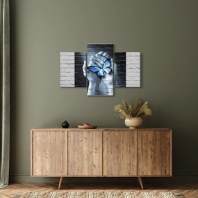 Tablou - Fluture pe perete (90x60 cm)