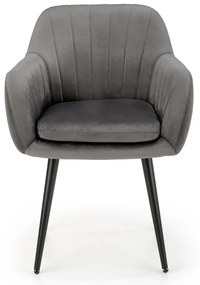 Scaun de bucaterie Shani, gri/negru