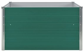 Strat inaltat gradina, verde, 100x100x45 cm, otel galvanizat 1, Verde