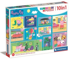 Purcelușa Peppa Life Puzzle 10 în 1 Clementoni