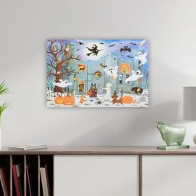 Pictură pe perete Castelul blestemat, 9 LED-uri, 60 x 40 cm