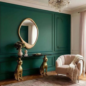 Oglinda de perete decorativa ORGANIC 90cm auriu