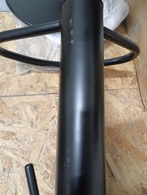 Reducere Scaun de bar negru HOGA din piele ecologica cu picior negru II. calitate