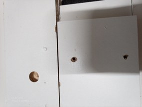 OFERTA Masa de sufragerie neagra cu picioare albe MADO 120x80 a II-a calitate