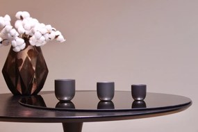 Pahar Mare Ceramica Novum Vulcano 250ml, Negru Carbon Mat (Cappuccino, Flat White, Latte)