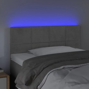 Tablie de pat cu LED, gri deschis, 80x5x78 88 cm, catifea 1, Gri deschis, 80 x 5 x 78 88 cm