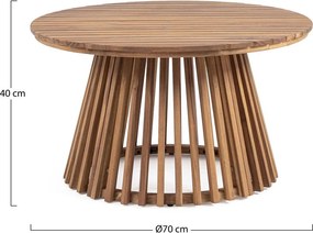 Măsuță de cafea pentru exterior rotundă din lemn de acacia ø 70 cm Rodano – Bizzotto