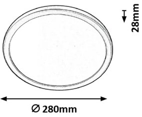Rabalux 3358 - Plafonieră pentru baie LAMBERT LED/15W/230V IP44