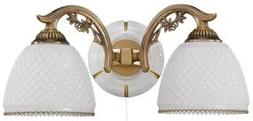 Aplica de perete cu 2 brate din alama design italian 8606