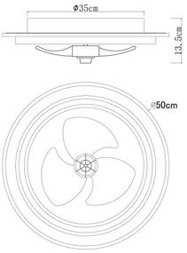 Globo 03655 - Ventilator de tavan cu LED dimabil BOZAN LED/32W/230V + telecomandă