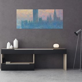 Tablou - Claude Monet, The Houses of Parliament, Sunset, reproducere (120x50 cm)