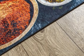 ANDRE 53240 covor lavabil linguri, condimente bucatarie, anti-alunecare - gri / bej