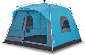 vidaXL Cort de familie 7 persoane, albastru, setare rapidă