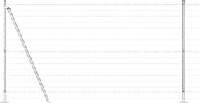 vidaXL Gard cu Stâlp Argintiu 1,2 x 25 m Oțel