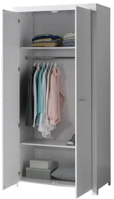 Combinația ERIK este formată dintr-un pat (90x200) cu somieră, noptieră, dulap cu 2 uși și birou.