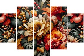Tablou - Flori portocalii și roșii (150x105 cm)