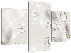 Tablou - Lalele între bule (90x60 cm)