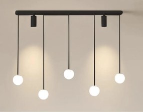 Lustra LED G4043-BK – 50W + 6W, Design Modern, cu Telecomandă și Lumină Reglabilă