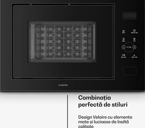 Klarstein Velaire cuptor cu microunde încorporabil cu grill | 1200 W grill | 850 W microunde | 60 cm