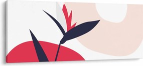 Tablou - Abstracție florală roz N⁰1 (120x50 cm)