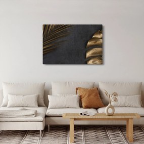 Tablou cu frunze aurii (90x60 cm)