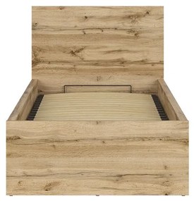 Pat de o persoană 90 cm Tetrix 15 (stejar wotan) (cu somieră) (cu sp. depozitare). 1098501