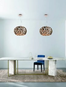 Open Design OR80186 - Lustră suspendată pe cablu CARERA, 6xG9/7W/230V, diametru 55 cm, aur roz