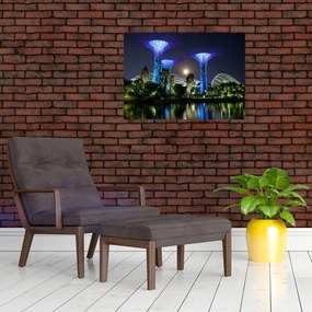 Tablou cu lună plină în grădinile din Singapur (70x50 cm)