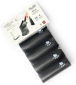 Set de saci pentru litieră pisici negru 4 buc. 11x18 cm Biala – Rotho