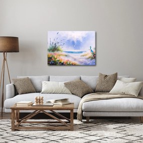 Tablou - Plaja romantică, pictură în ulei (70x50 cm)