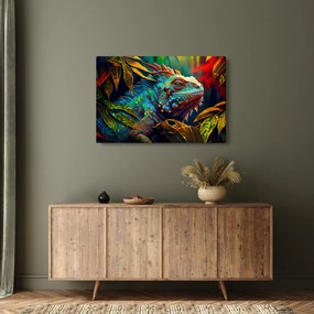 Tablou - Iguana colorată (90x60 cm)