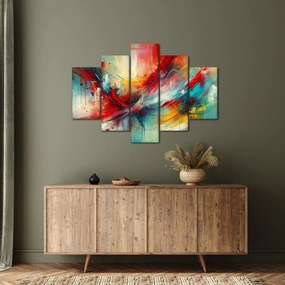 Tablou – Abstracție cu roșu (150x105 cm)
