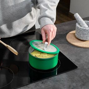 Oală cu capac/cu suprafață ceramică 1,3 l adecvată pentru plita cu inducție Meda 3.0 – FABINI