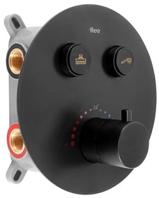 Set de dus incastrat Rea LUNGO negru mat + BOX