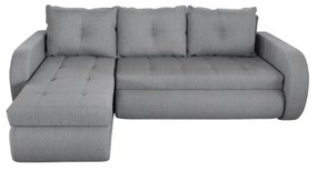 Coltar extensibil reversibil Siena Lux Grey 243x141x81 cm cu lada de depozitare